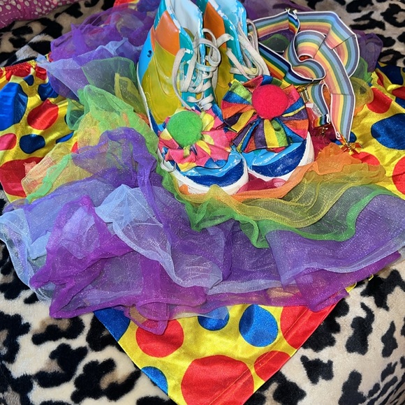 Bundle of clown rainbow costume pieces Nike - Picture 2 of 13